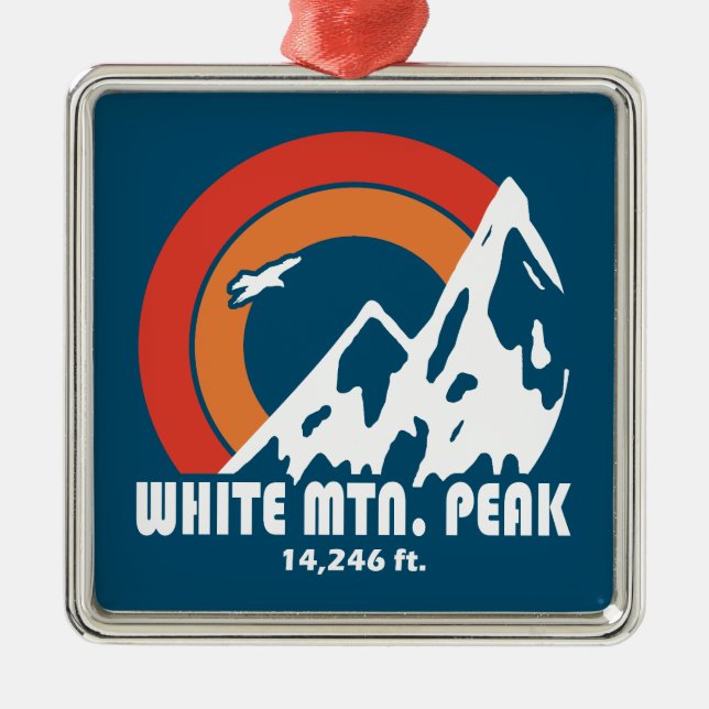 White Mountain Peak California Sun Eagle Metal Tree Decoration (Front)