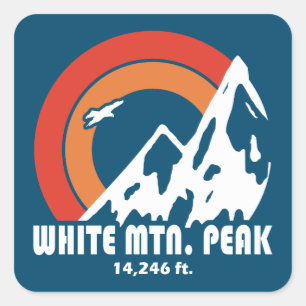White Mountain Peak California Sun Eagle Square Sticker