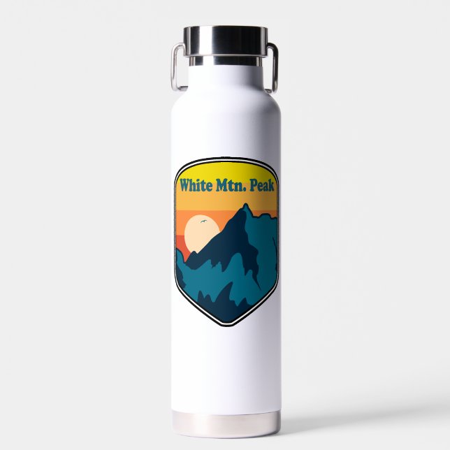 White Mountain Peak California Sunrise Water Bottle (Front)