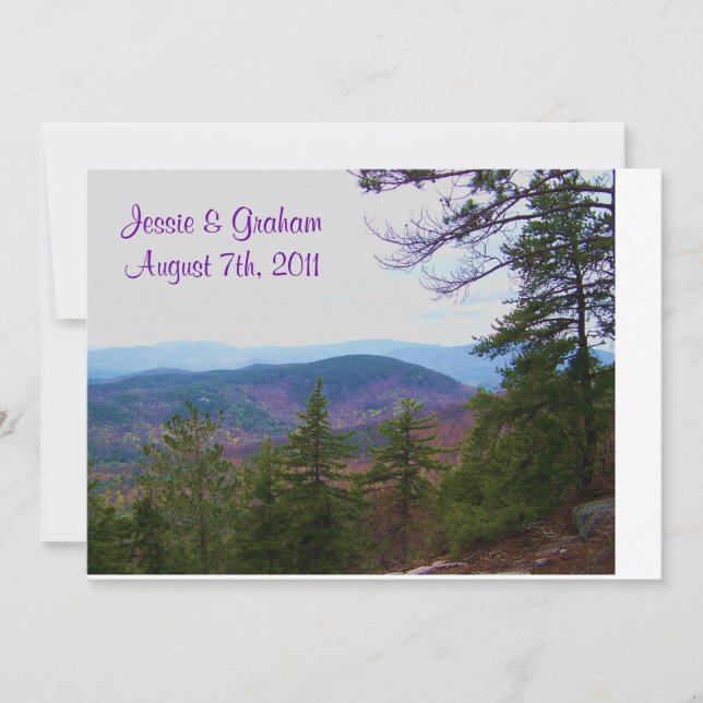 white mountain wedding invitation (Front)