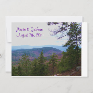 white mountain wedding invitation