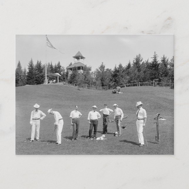 White Mountains Golfers, 1910 Postcard (Front)