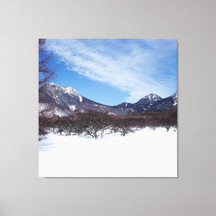 White Mountains in winter in Spain Canvas Print