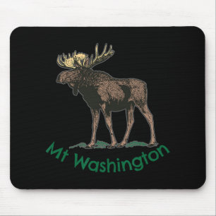 White Mountains Mt Washington New Hampshire Moose Mouse Mat