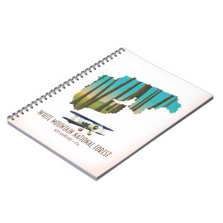 White mountains national forest USA map Notebook
