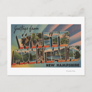 White Mountains, New Hampshire 4 Postcard