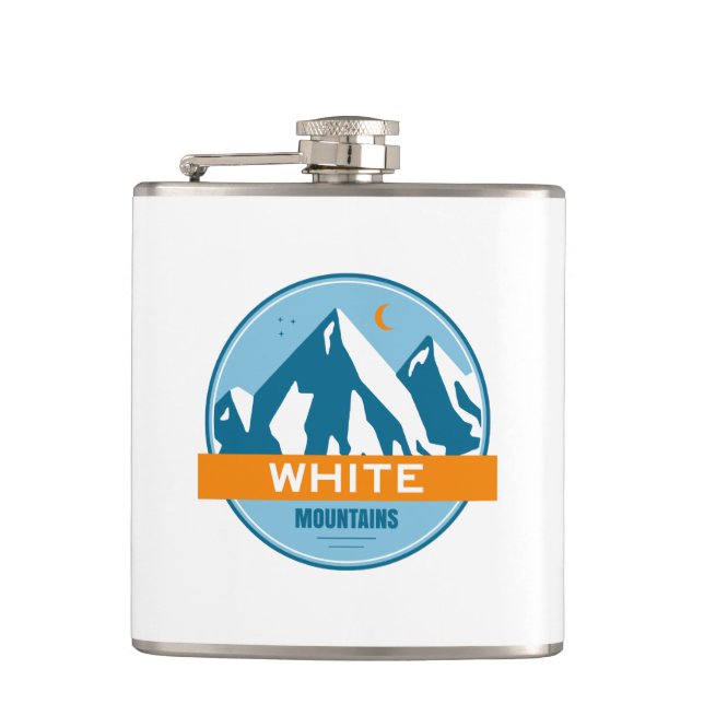 White Mountains New Hampshire Hip Flask (Front)