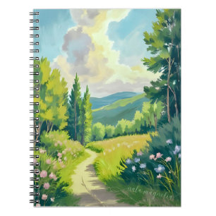 White Mountains   New Hampshire Landscape Painting Notebook