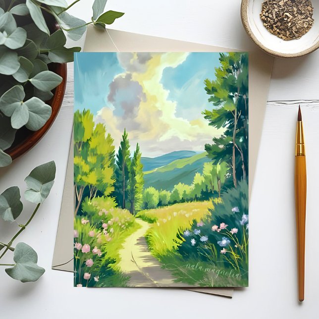 White Mountains | New Hampshire Landscape Painting Postcard (Creator Uploaded)