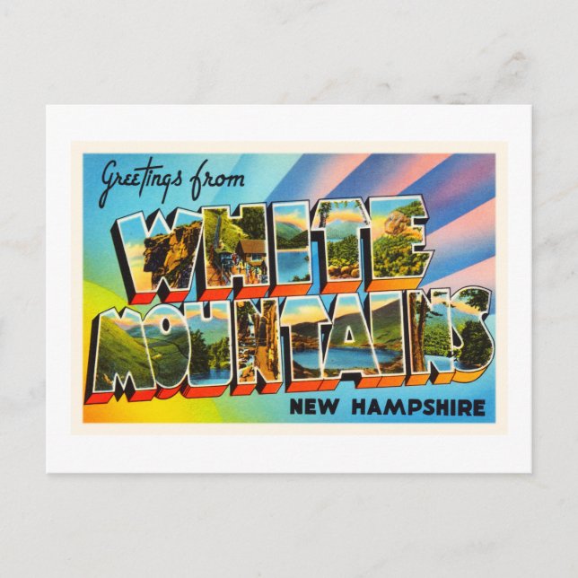 White Mountains New Hampshire NH Travel Souvenir Postcard (Front)