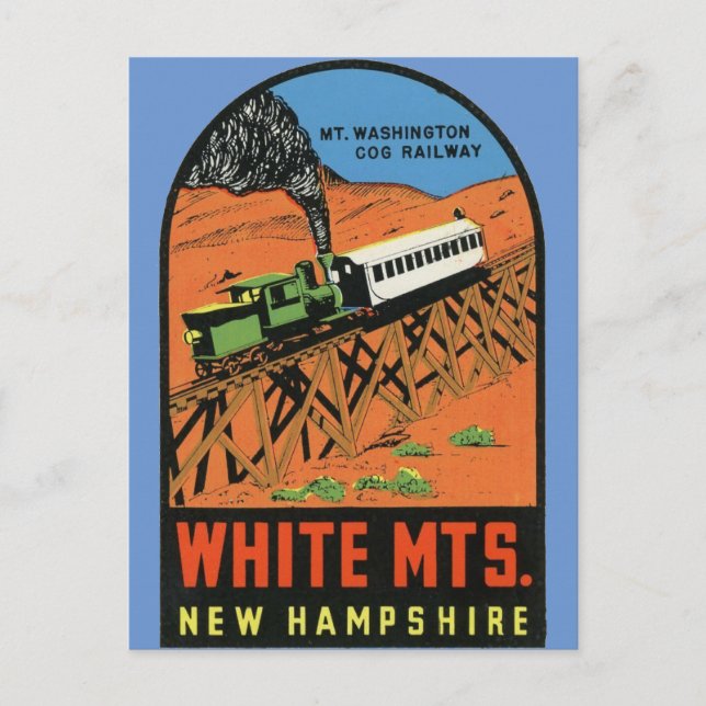 White Mountains, New Hampshire  Postcard (Front)