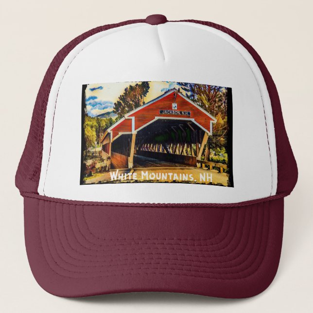 White Mountains, New Hampshire Trucker Hat (Front)