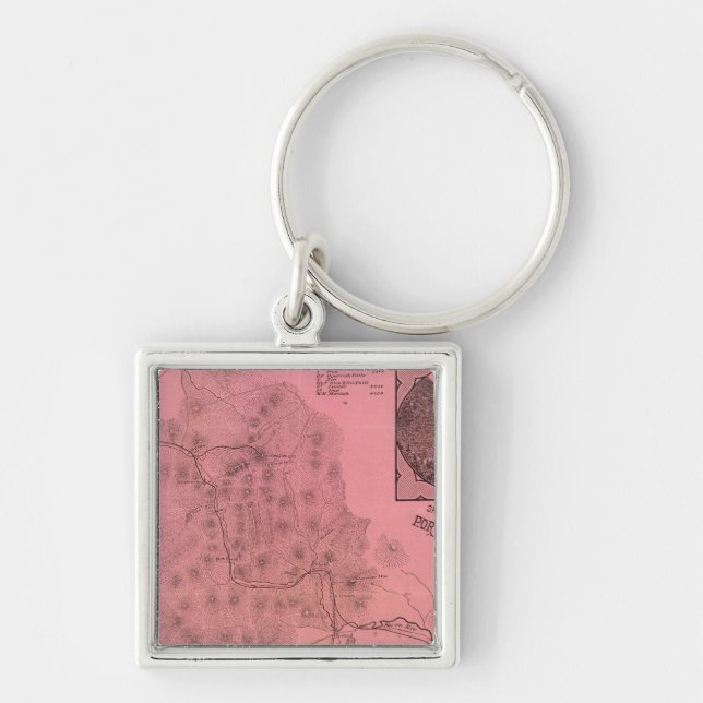White Mountains top map Key Ring (Front)