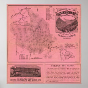 White Mountains top map Poster