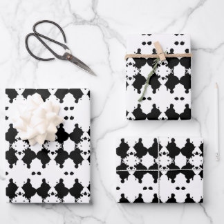 White Mourning Tree Bark Patterned Wrapping Paper Sheet