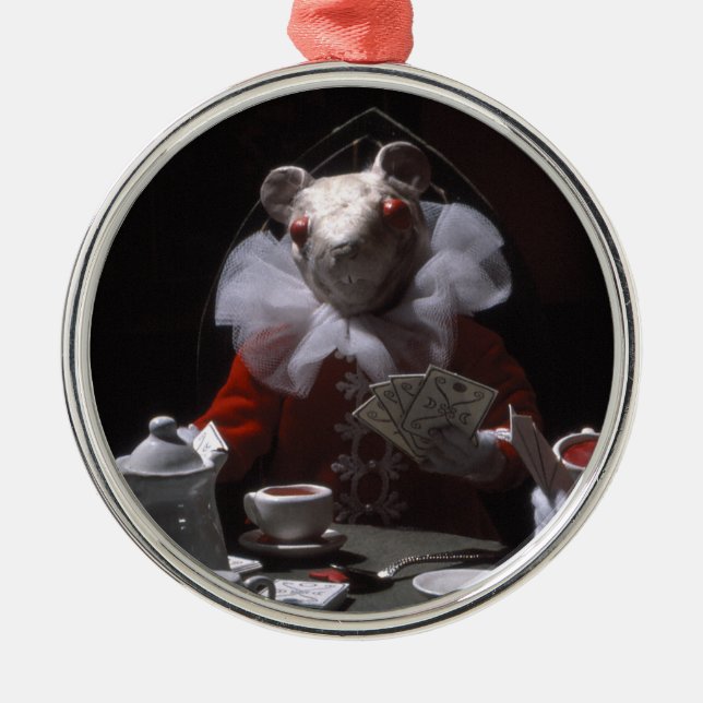 White Mouse from Blood Tea and Red String Metal Tree Decoration (Front)