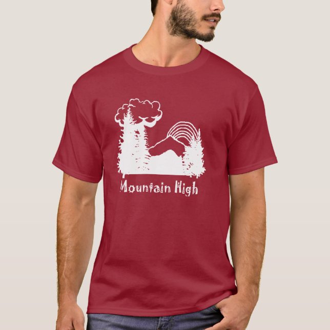 White Mt High Logo Tee Shirt (Front)