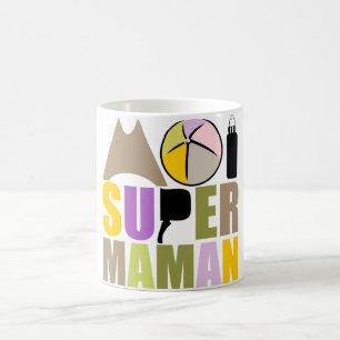 White Mug 325 ml Moi Super Maman - Logo Nature