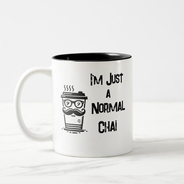 White Mug with Black Interior Coffee/Chai lover (Left)