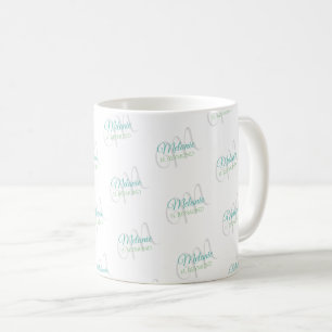 White Mug with her Name and Initial allover