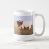 white mug with Texas Longhorn