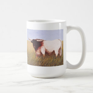 white mug with Texas Longhorn