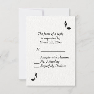White Music Wedding RSVP