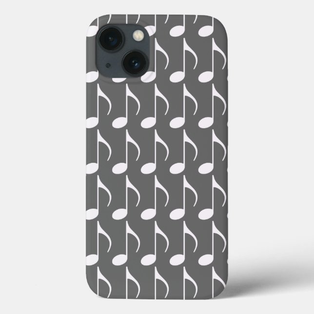 white musical notes Case-Mate iPhone case (Back)