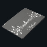 White Musical Notes Design iPad Pro Case<br><div class="desc">White Musical Notes Design iPad Pro Case with customisable background colour and text.</div>