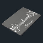 White Musical Notes Design iPad Pro Case<br><div class="desc">White Musical Notes Design iPad Pro Case with customisable background colour and text.</div>