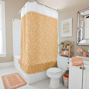 white Musical  Shower Curtain