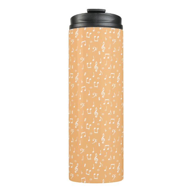 white Musical  Thermal Tumbler (Front)