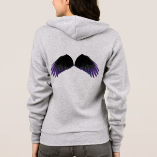 White Mystical Crows Wings Hoodie