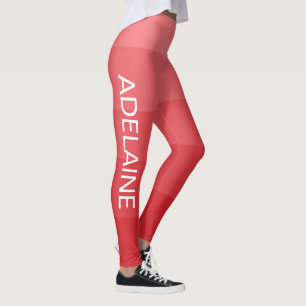 White Name   Stylish 5 Fire Engine Shades Blocks Leggings