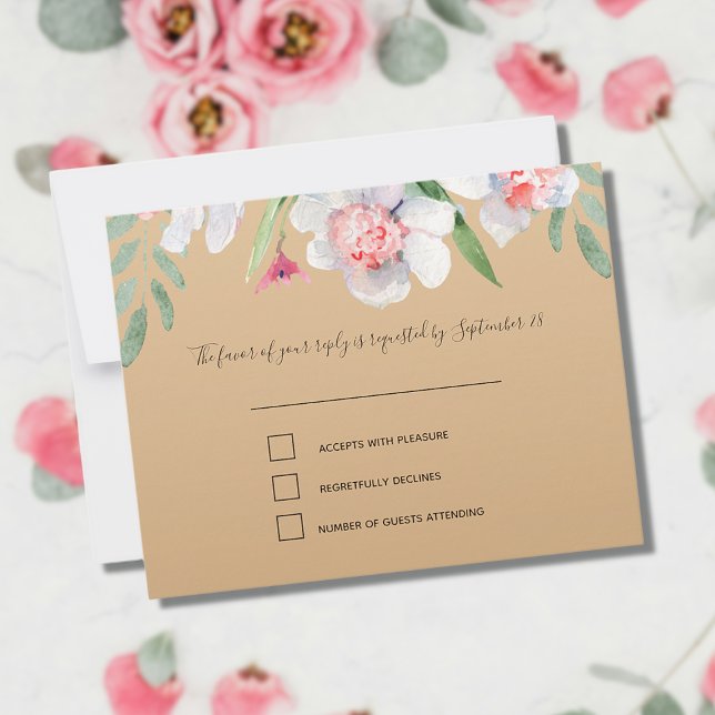 White Narcissus on Champagne RSVP and Menu (Creator Uploaded)