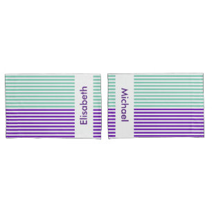 White Narrow Stripes + your backgr. & ideas Pillowcase
