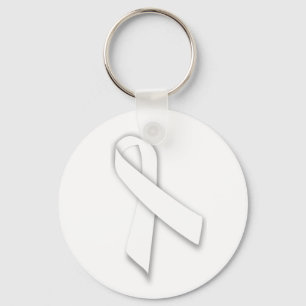 White National Day of Remembrance Ribbon Key Ring