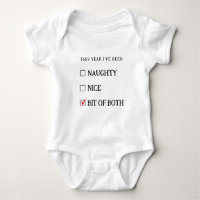 White Naughty Nice List Funny Cute Christmas