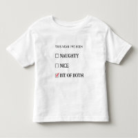 White Naughty Nice List Funny Cute Christmas