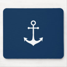 white nautical anchor on navy blue