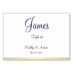White Nautical Wedding Place Cards Table Cards