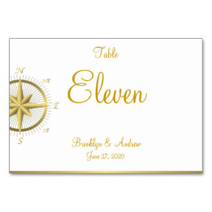 White Nautical Wedding Place Cards Table Cards