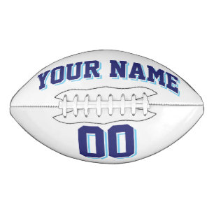 WHITE NAVY AND LIGHT BLUE Custom Football American Football