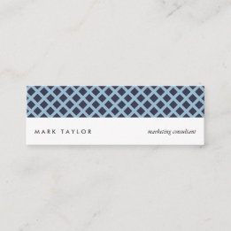 White navy blue grey criss-cross modern card