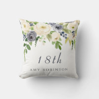 White & Navy Flowers Girls 18th Birthday Gift