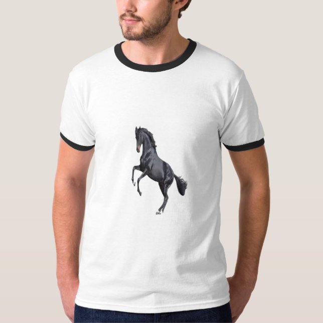 White Neck Raw T-shirt I LIKE RUNNING (Front)