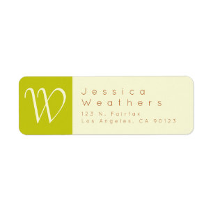 White Nectar, Sandy Orange & Lime Return Address
