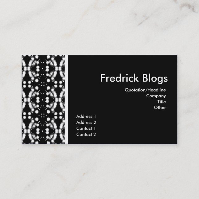 White Neon Business Card (Front)