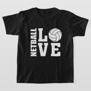White Netball Love, Netball T-Shirt
