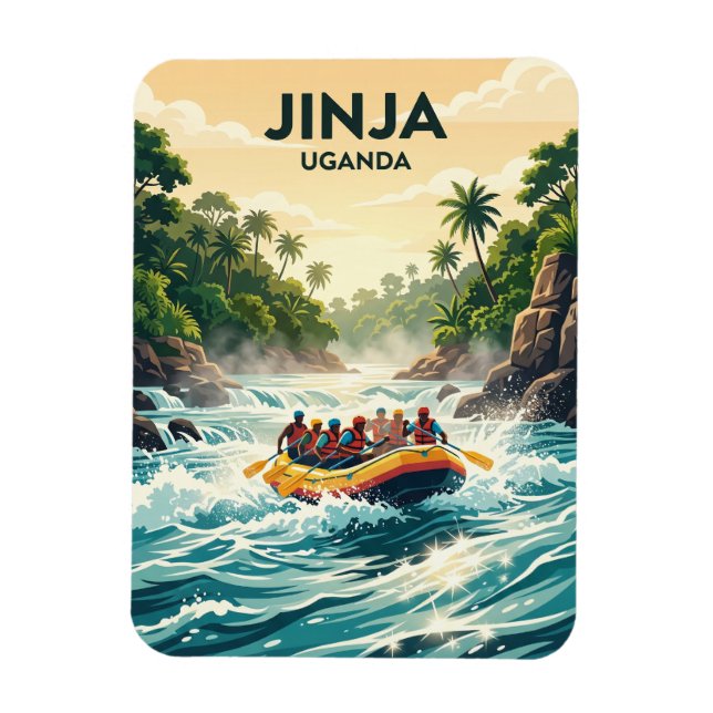 White Nile River Rapids, Jinja Uganda Magnet (Vertical)